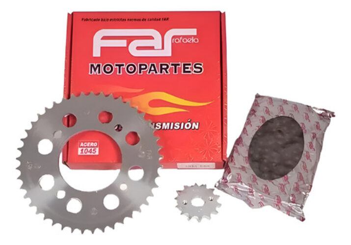 Kit Transmision Honda Cb 190 Con Protector Plateado