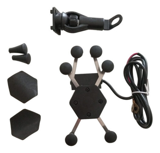 Soporte Porta Celular Cargador Usb Agarre Al Espejo