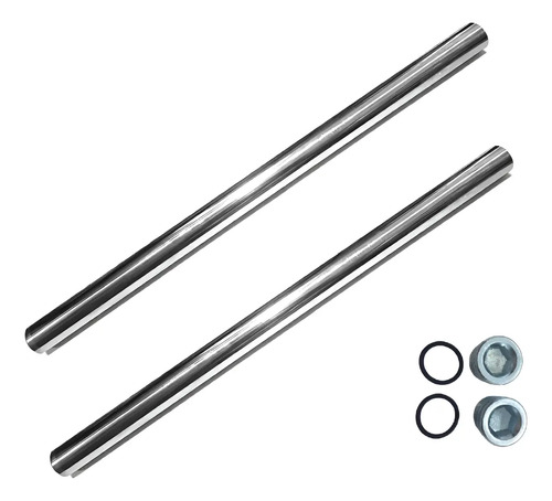Barrales Yamaha Ybr 125 Jgo Cromados + Tapones Barral