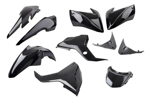 Kit Plasticos Honda New Titan 150 Completo Negro Brillo Negro