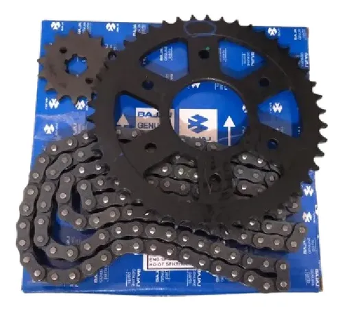 Kit Transmision Bajaj Ns 160 Nuevo 6 Agujeros Original Cuota Negro