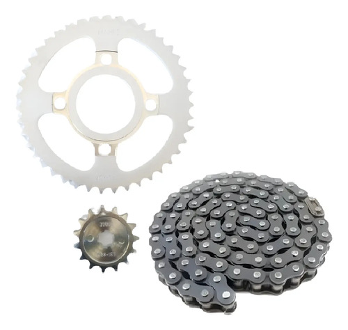 Kit Transmision Bajaj Rouser 135 Pulsar Con Cadena Negro