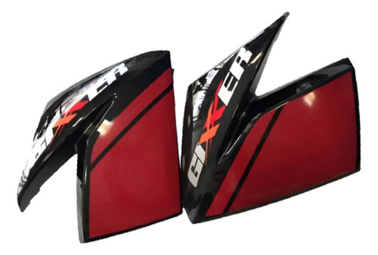 Cachas De Tanque Suzuki Gixxer 160 Deflectores Juego Negro Negro