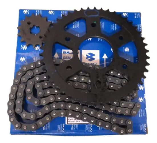 Kit Transmision Bajaj Ns 160 Nuevo 6 Agujeros Original Negro