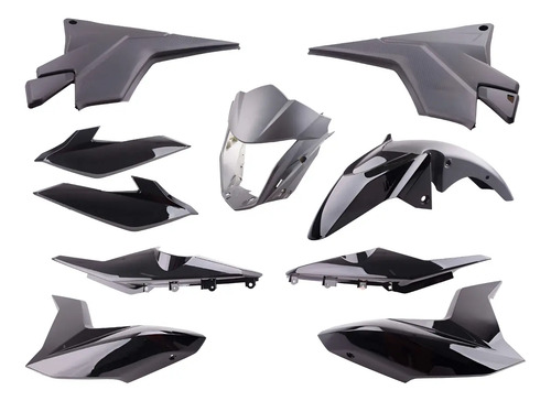 Kit Plasticos Honda Twister 125 Cb125f Completo Negro Brillo Negro