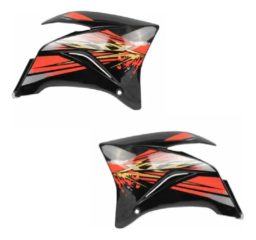 Set Cachas De Tanque Yamaha Xtz 250 Juego Negro Negro