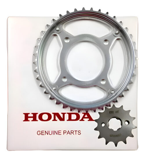 Kit Honda Original Glh 150 Cadena Choho Dorada Gris