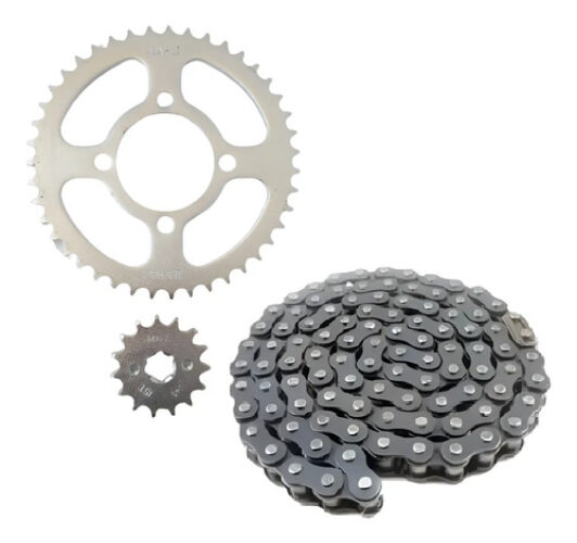 Kit Transmision Honda Biz 125 Completo Con Cadena Negro