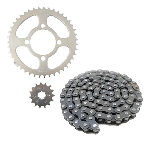 Kit Transmision Honda Biz 125 Completo Con Cadena  Negro